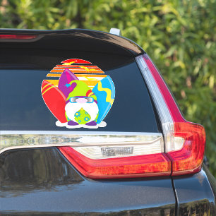 Pegatina Surfer Gnome