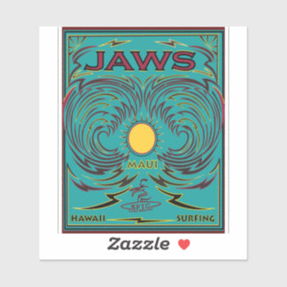 PEGATINA SURFING JAWS MAUI HAWAII