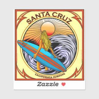 PEGATINA SURFING SANTA CRUZ CALIFORNIA