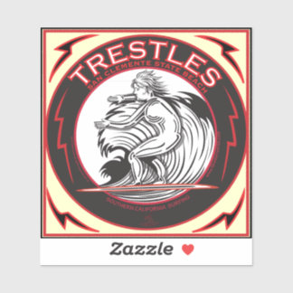 PEGATINA SURFING TRESTLES SAN ONOFRE BEACH CALIFORNIA