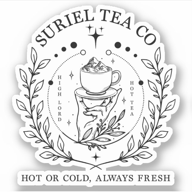 Pegatina Suriel Tea Co Company ACOTAR Velaris 2WH1 (Anverso)