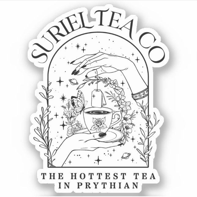 Pegatina Suriel Tea Co Company ACOTAR Velaris 3WH1 (Anverso)