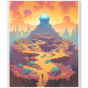 Pegatina Surreal Fantasy City