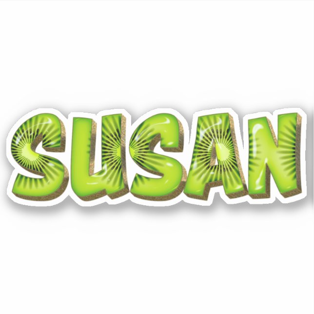 Pegatina Susan Name Kiwi Design Aufkleber Sticker (Anverso)