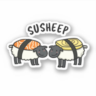 Pegatina Susheit Funny Sushi Sheep Pun