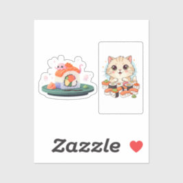 Pegatina sushi kawai stickers