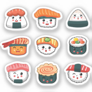 Pegatina Sushi kawaii 