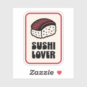 Pegatina Sushi lover nigiri retro estética