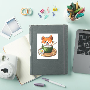 Pegatina Sushi Shiba � Perro De Comida Gracioso