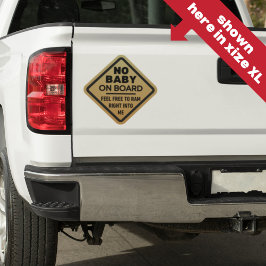 Pegatina Sutil Graciosidad Sin Bebé a Bordo Parachoque de P