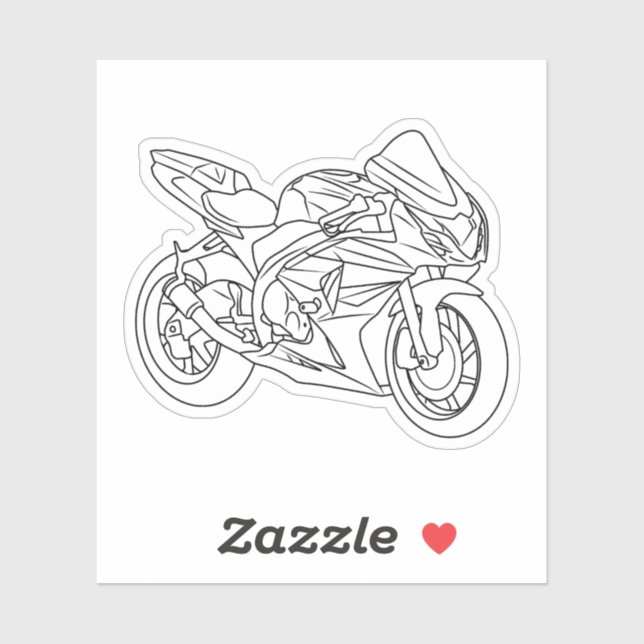 Pegatina Suzuki GSX-R Line art (Hoja)