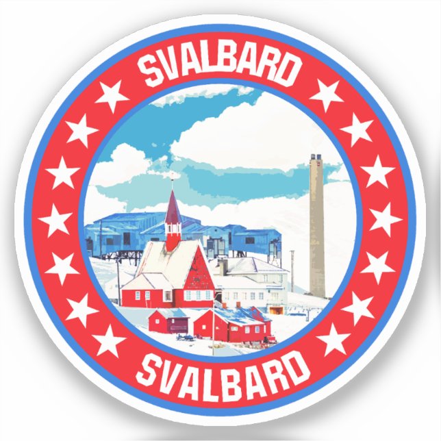 Pegatina Svalbard (Anverso)