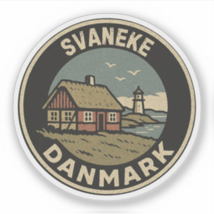 Pegatina Svaneke, Dinamarca Danmark 
