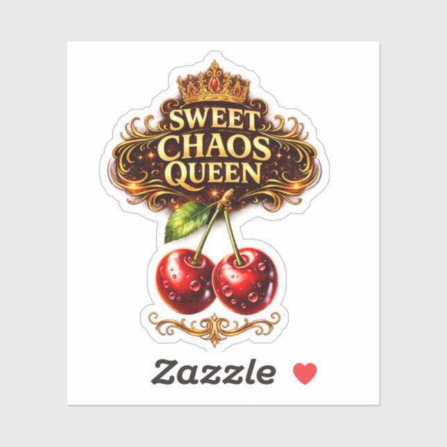 Pegatina Sweet Chaos Queen Cherry Sticker (Hoja)