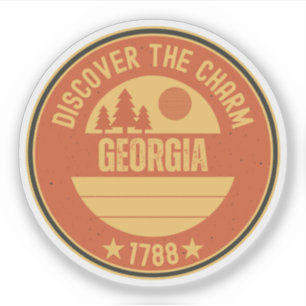 Pegatina Sweet Georgia Peach - Southern Charm Gift