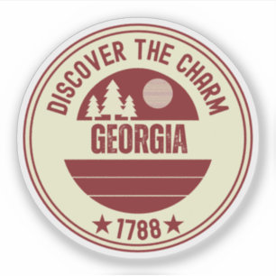 Pegatina Sweet Georgia Peach - Southern Charm Gift