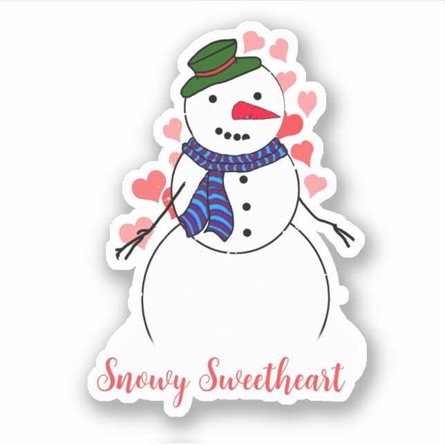 Pegatina Sweet Little Snowman (Anverso)
