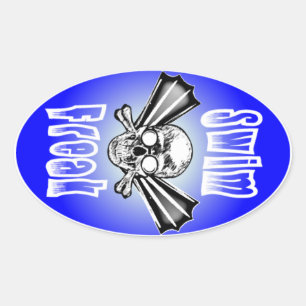 Pegatina Swim Freak Oval