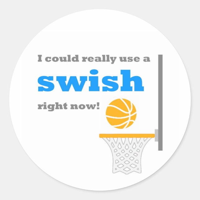 Pegatina Swish de Baloncesto (Anverso)