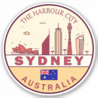 Sydney Australia City Skyline Emblem