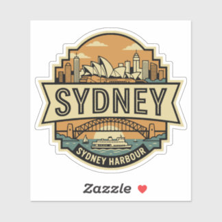 Pegatina Sydney Skyline Australia Opera House Travel Badge 