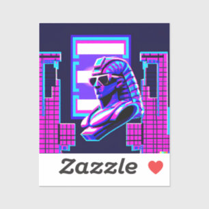 Pegatina Synthwave Pharaoh