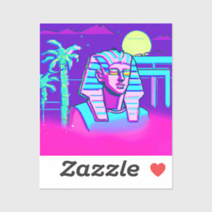 Pegatina Synthwave Pharaoh