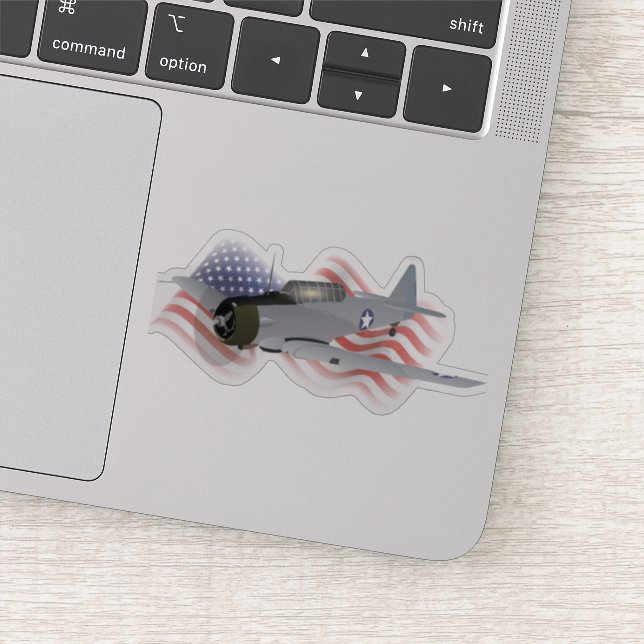 Pegatina T-6 Aeronave de entrenamiento texano con bandera e (Detalle)