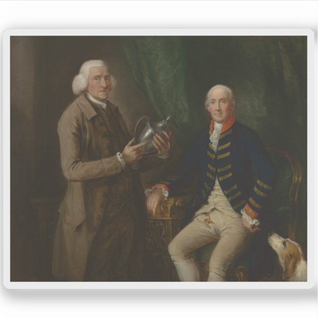 Pegatina T. Gainsborough - Retrato de William Anne Hollis (Anverso)