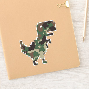 Pegatina T-Rex Camo Chrome