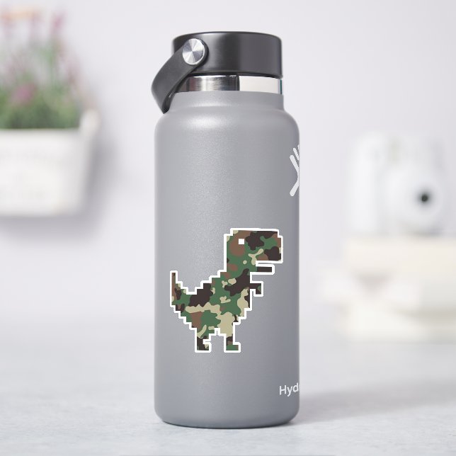 Pegatina T-Rex Camuflaje Cromado (hidrofrasco)