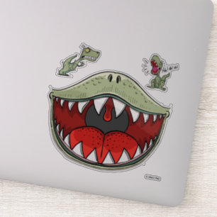 Pegatina T-rex Dinosaur Mouth Kids Personalizado