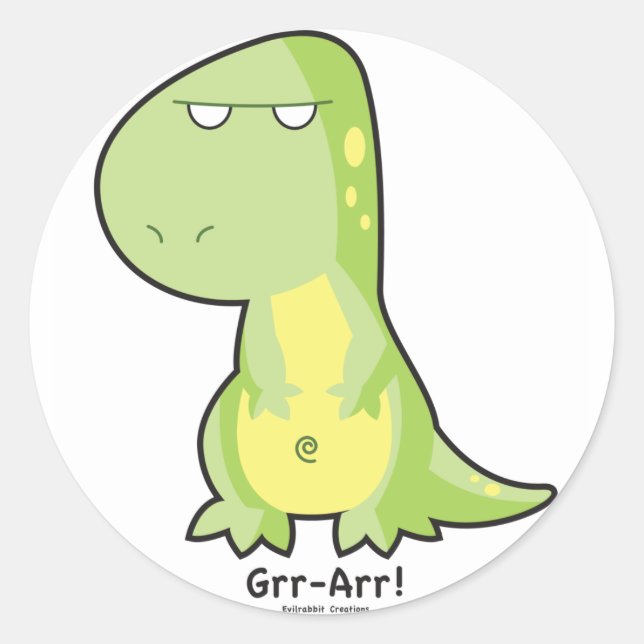 Pegatina T-Rex Grr Arr (Anverso)