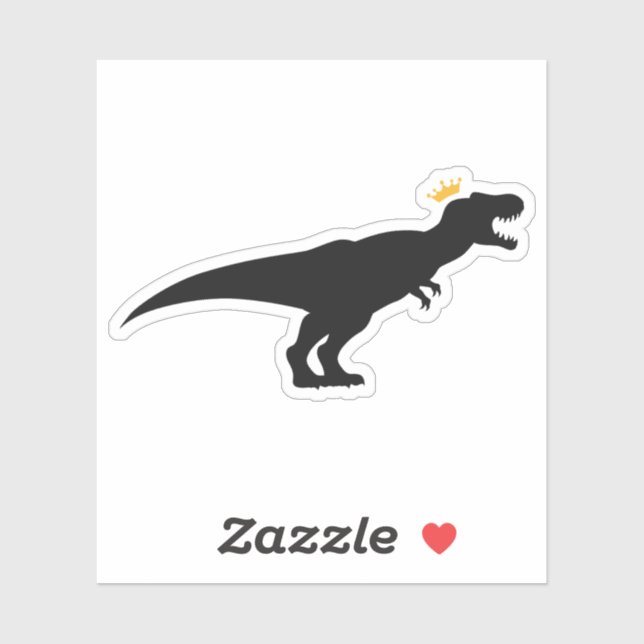 Pegatina T-Rex King (Hoja)