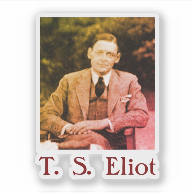 Pegatina T. S. Eliot (Anverso)