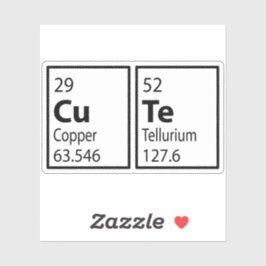 Pegatina Tabla periódica CUTE