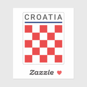 Pegatina Tablero de ajedrez de Croacia
