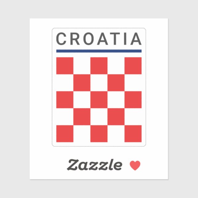 Pegatina Tablero de ajedrez de Croacia (Hoja)