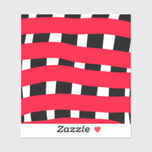 Pegatina Tablero de la cruz negra rojo simple hombre regalo