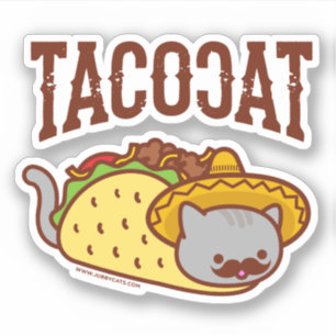 Pegatina TACO CAT - "TACOCAT"