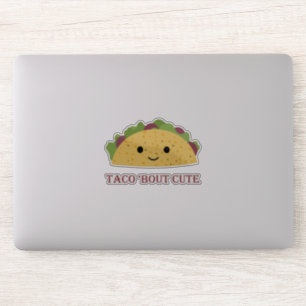Pegatina Taco gracioso sobre Cute Taco Pun y Cute Kawaii Ta