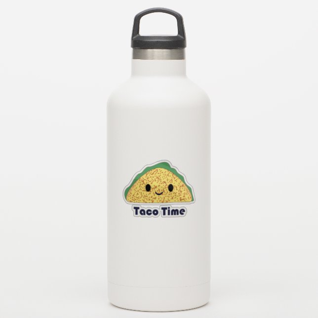 Pegatina Taco Time Cute Kawaii Taco (Botella de agua)