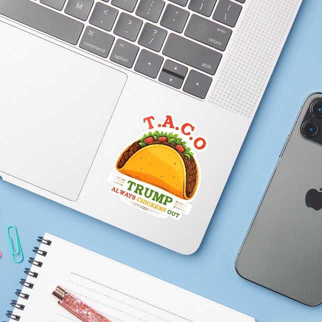 Pegatina Taco Trump siempre se esfuma (Ordenado portátil con iPhone)