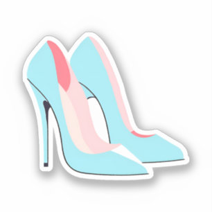Pegatina Tacones Azules Altos