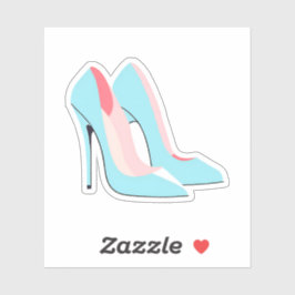 Pegatina Tacones Azules Altos