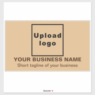 Pegatina Tagline on Light Brown Large Rectangle Vinyl