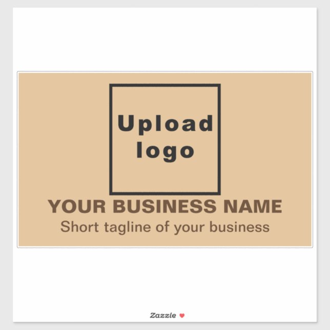 Pegatina Tagline on Light Brown Large Rectangle Vinyl (Hoja)