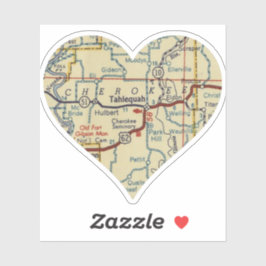 Pegatina Tahlequah OK Map