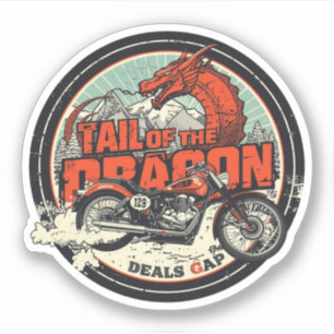 Pegatina Tail of the Dragon Deals Gap viaje en motocicleta