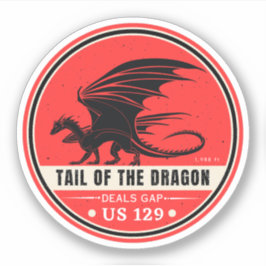 Pegatina Tail of the Dragon Deals Gap viaje en motocicleta